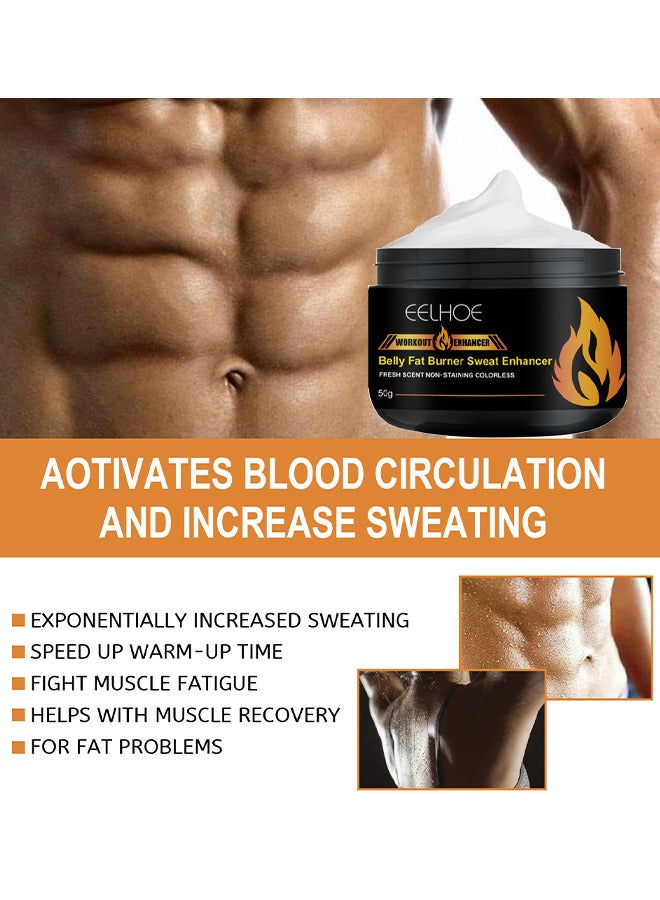 EELHOE Hot Cream For Belly Fat Burner, Hot Cream Cellulite And Fat Burner, Sweat Fat Burning Gel, Slimming Waist, Belly And Slimming Cream 50G - Image 5