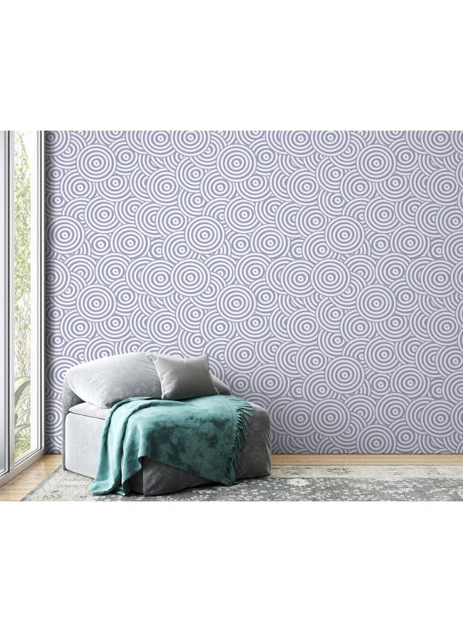 Home Gallery Circle Pattern Neutral Geometric  Fabric Wallpaper Covers An Area ​​Up To 4.2Mx3M With Adhesive  And Smoothing Tool - Image 4