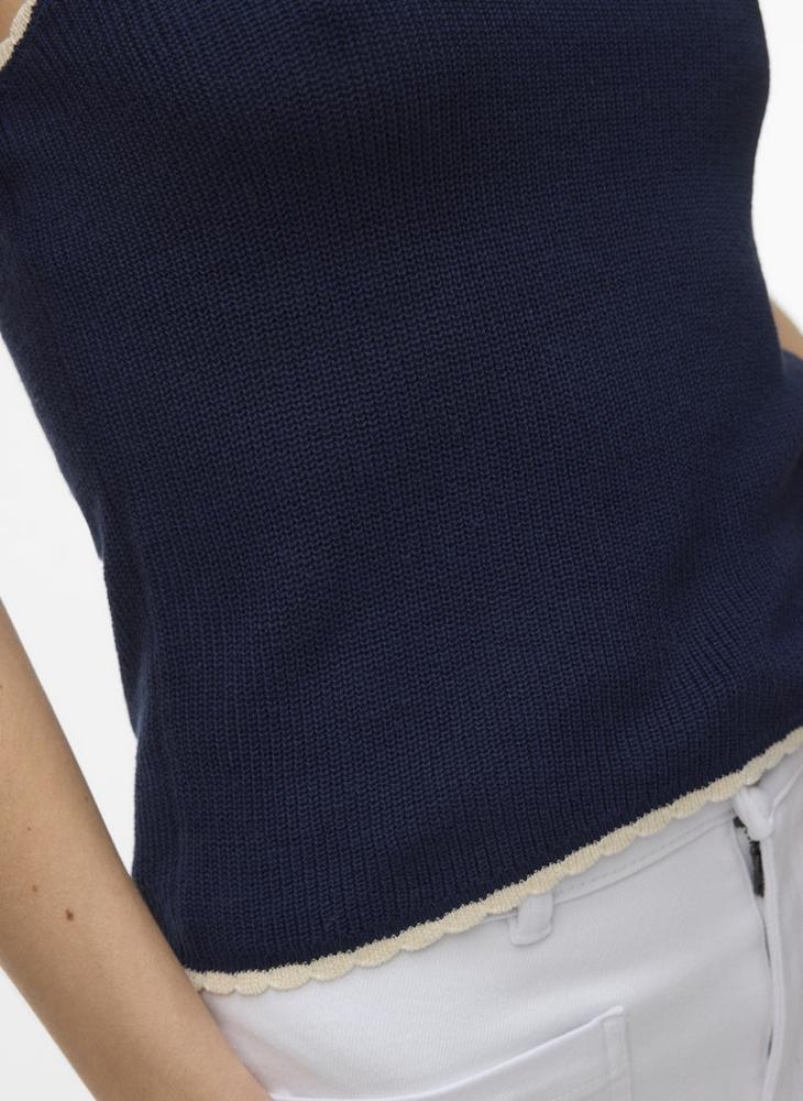 VERO MODA V-Neck Contrast Top - Image 3