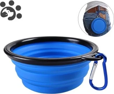 Loggia Foldable Pet Cat Dog Food Water Bowl