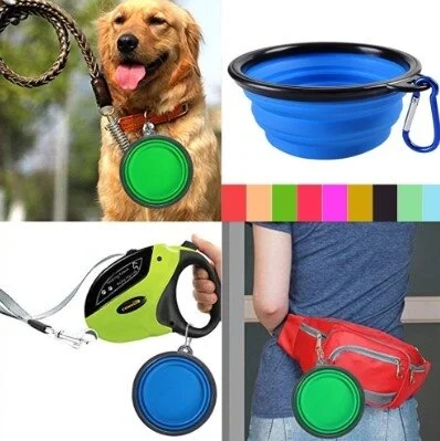 Loggia Foldable Pet Cat Dog Food Water Bowl