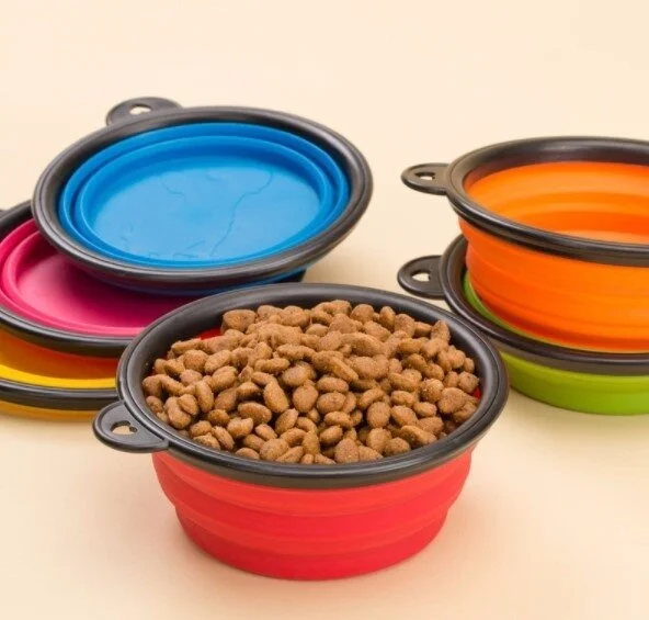 Loggia Foldable Pet Cat Dog Food Water Bowl