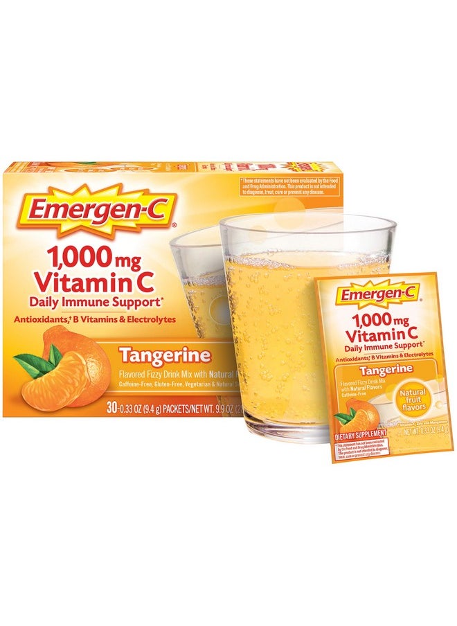 Emergen-C 1000Mg Vitamin C Powder With Antioxidants B Vitamins And Electrolytes Vitamin C Supplements For Immune Support Caffeine Free Drink Mix Tangerine Flavor 60 Count/2 Month Supply  - Image 3