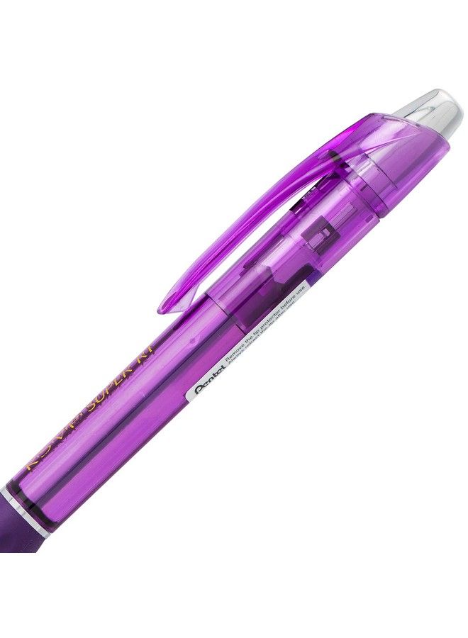 Pentel Rsvp Super Rt Ballpoint Pen (1.0Mm) Medium Line Violet Ink 2Pk Bx480Bp2V - Image 4