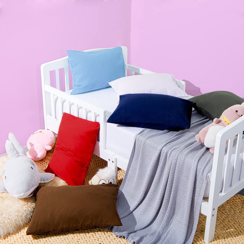 NTBAY Microfiber Toddler Pillowcases with Envelope Closure, 2 Pack 100% Brushed Microfiber Super Soft Travel Kids Nursery Pillow Cases, 14"x20" Fits Pillows Sized 12"x16" 13"x18" 14"x19", White - Image 4
