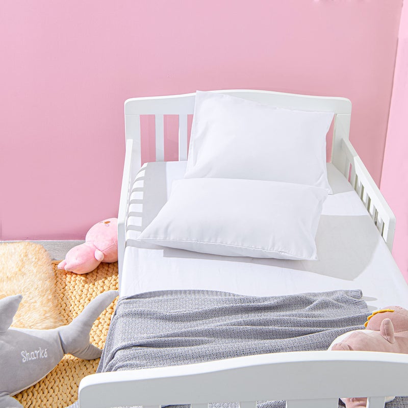 NTBAY Microfiber Toddler Pillowcases with Envelope Closure, 2 Pack 100% Brushed Microfiber Super Soft Travel Kids Nursery Pillow Cases, 14"x20" Fits Pillows Sized 12"x16" 13"x18" 14"x19", White - Image 5