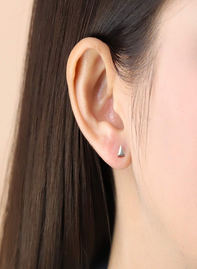 Boma Jewelry Sterling Silver Triangle Geometric Stud Earrings - Image 2