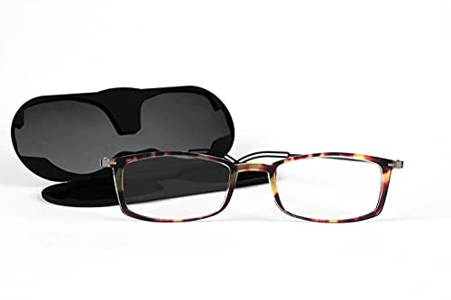 ThinOptics حافظة ألومنيوم ThinOptics ميلانو + نظارات قراءة مستطيلة Frontpage بروكلين، مستطيل/سلحفاة، 44 مم + 0 - Image 4
