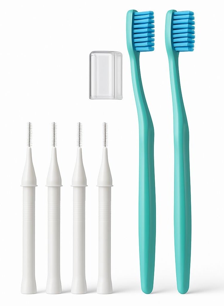 نورسينا مجموعة العناية بتقويم الأسنان فرش أسنان مخصصة للتقويم فرش بينية للتنظيف العميق عناية شاملة بالأسنان مع التقويم  مستورد - Image 2