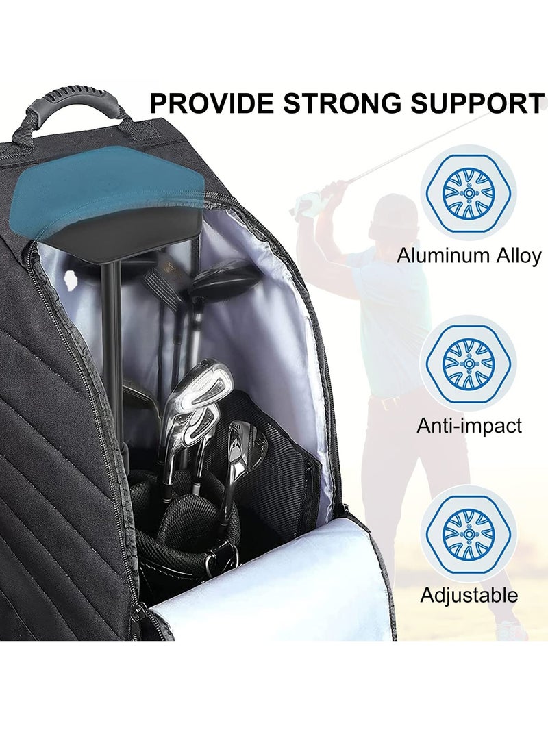 SOLARAE Adjustable Aluminum Golf Travel Bag Support Rod with 4 Telescoping Sections, Club Protector Pole Cover, and Crossbar Travel Cover Support System for Golf Bags. - Image 2