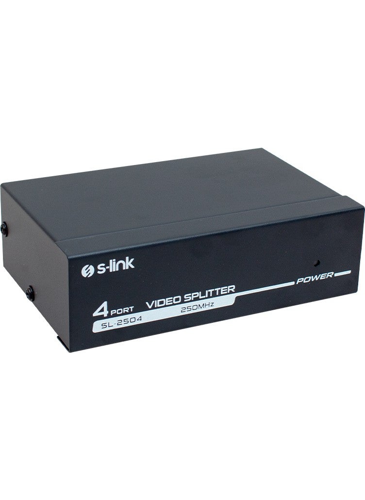 AYT - S-Link SL-2504 4 Port 250 Mhz Monitor Multiplexer VGA Splitter Distributor VGA Monitor Multiplier - Image 1