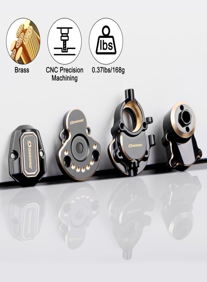 DashRC Brass Upgrade Kit for Redcat Ascent-18 - Steering Knuckles, Portal Housings & Diff Covers for 1/18 RC Crawler - Image 4