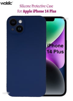Waldic Silicone Protective Case Cover For Apple iPhone 14 Plus - Dark Blue  - Image 1