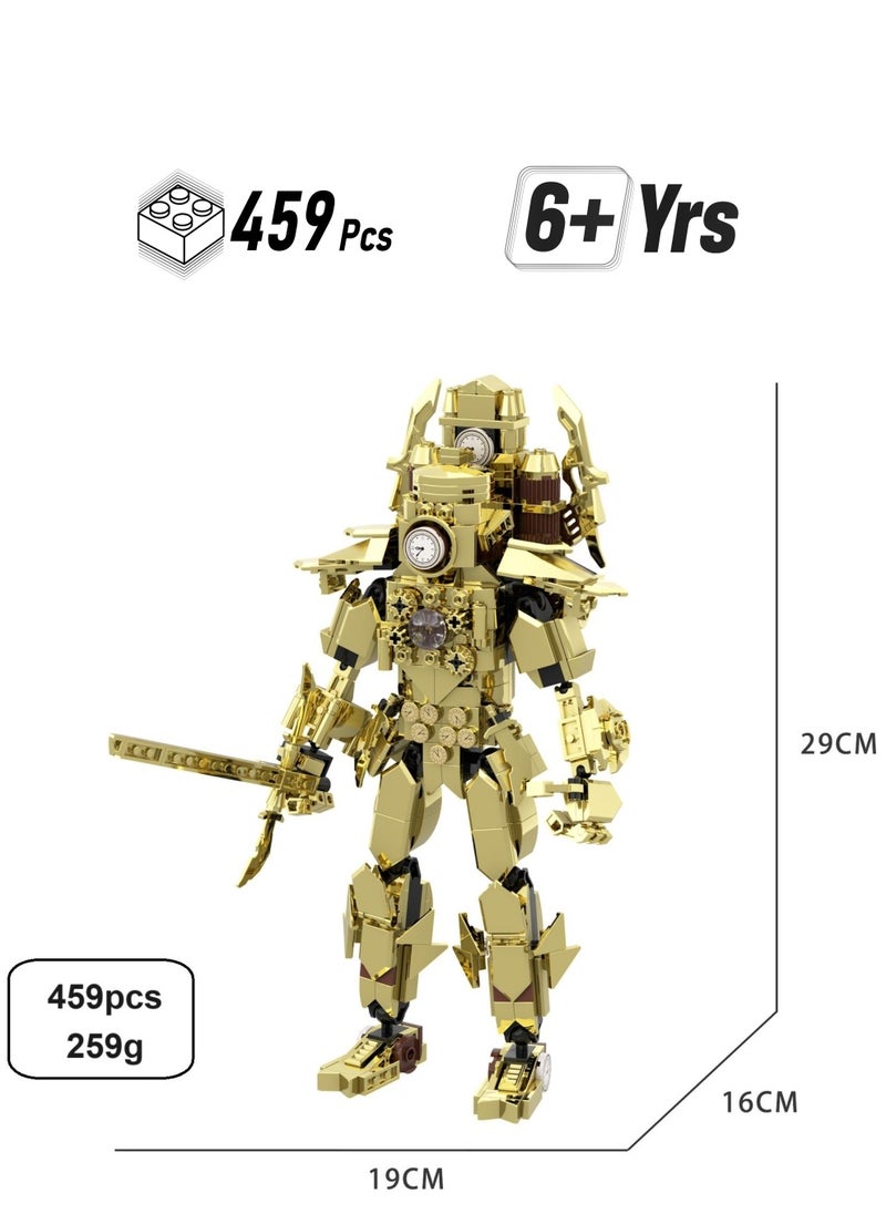General Skibidi Toilet Man Toy Building Blocks 459Pcs Clock Man Toy Ideas Toys Battle Horror Game Model Ideas Toys Gifts for Adult & Kids  - Image 1