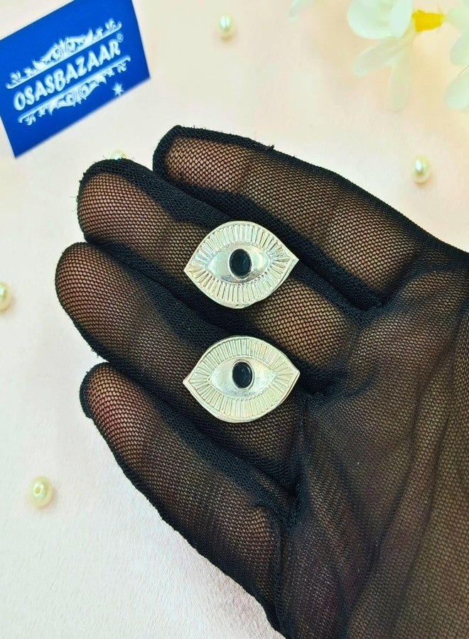 Osasbazaar Pure Silver Eyes for Puja Temple Astrological and Lal Kitab Remedy - 97%-99% Pure BIS Hallmarked - Set of 2 - Image 3