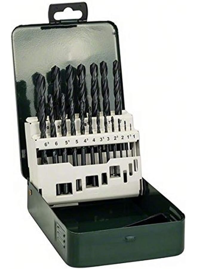 BOSCH 19 Pieces Metal Drill Bit Set Hss R Din 338 2609255032 - Image 1