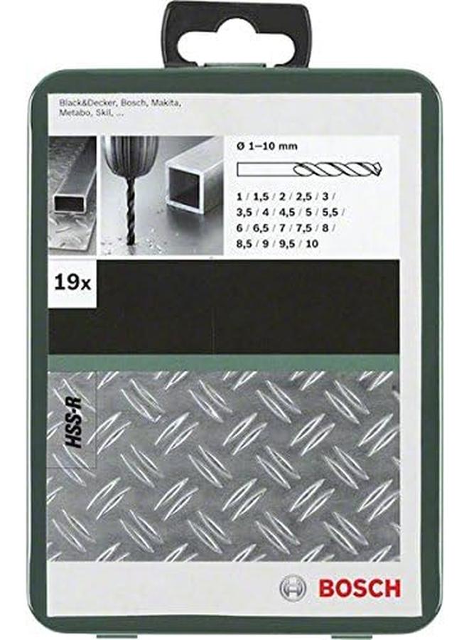 BOSCH 19 Pieces Metal Drill Bit Set Hss R Din 338 2609255032 - Image 2