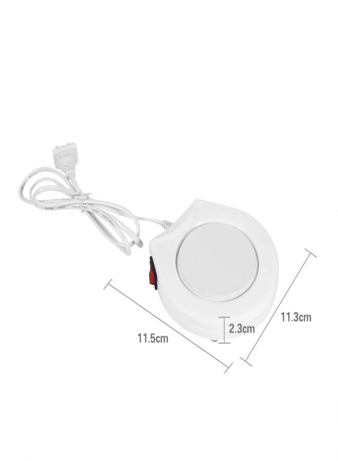 Fdit Mug Warmer Mat,White Electric Powered Cup Warmer Heater Pad Coffee Tea Milk Mug US Plug 110V - Image 2