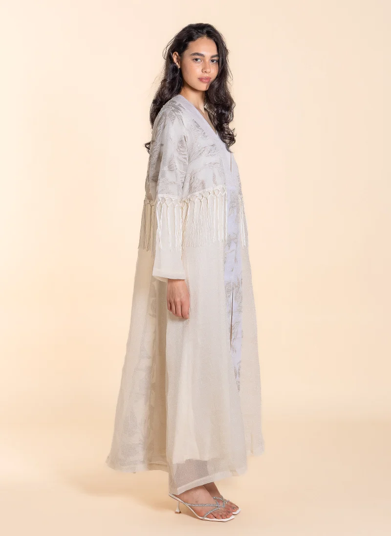 SHAPES DETAIL EMBROIDERED ABAYA WITH DRESS
