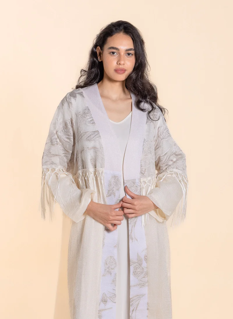 SHAPES DETAIL EMBROIDERED ABAYA WITH DRESS
