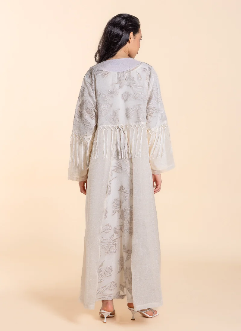 SHAPES DETAIL EMBROIDERED ABAYA WITH DRESS