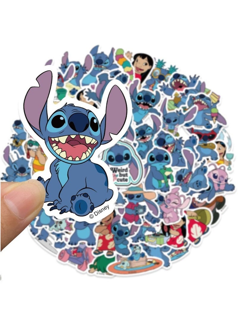 51PCS Lilo & Stitch Stickers Pack, Cartoon Vinyl Waterproof Sticker for Water Bottle, Laptop, PC, Case, Car, Notebook, Skateboard, Journal, Aesthetic Stickers as Gifts for Kids, Teens - Image 3