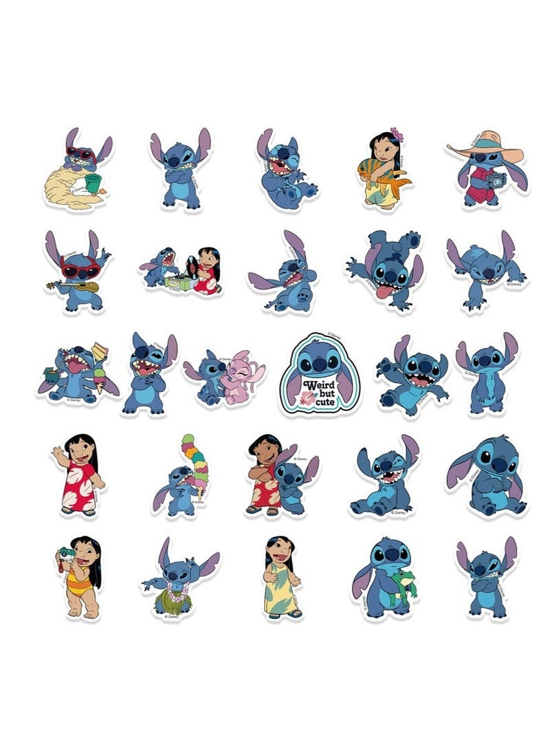51PCS Lilo & Stitch Stickers Pack, Cartoon Vinyl Waterproof Sticker for Water Bottle, Laptop, PC, Case, Car, Notebook, Skateboard, Journal, Aesthetic Stickers as Gifts for Kids, Teens - Image 5