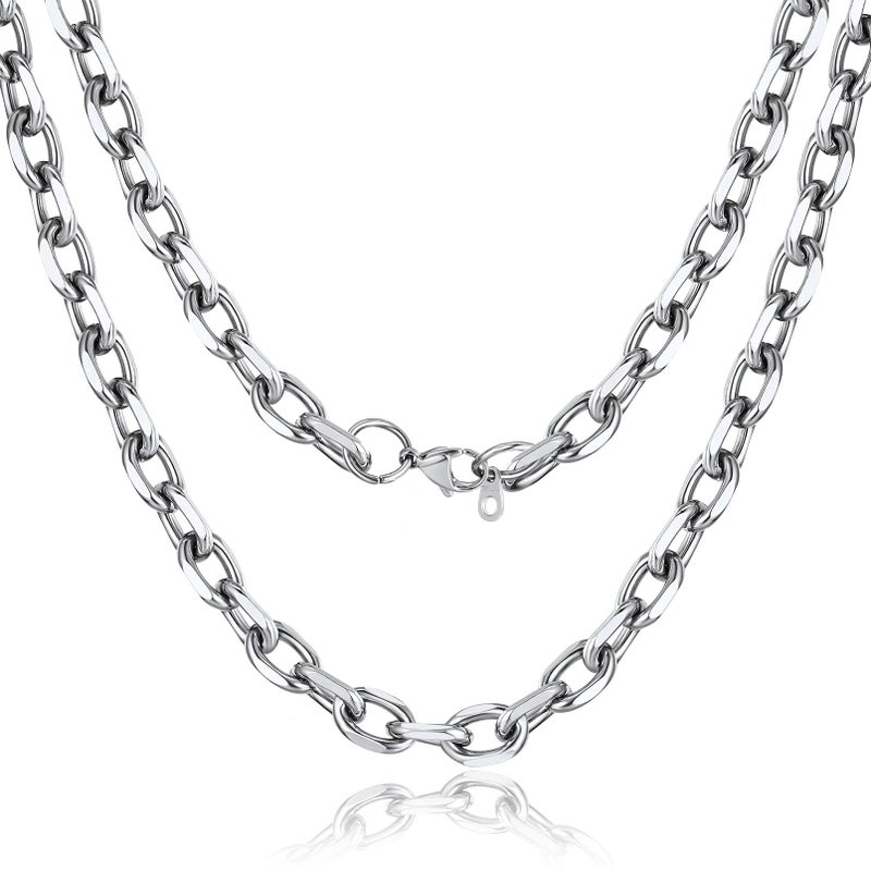 ChainsPro Stainless Steel Necklaces Mens 18inch Punk Cable Link Chain Gifts - Image 1