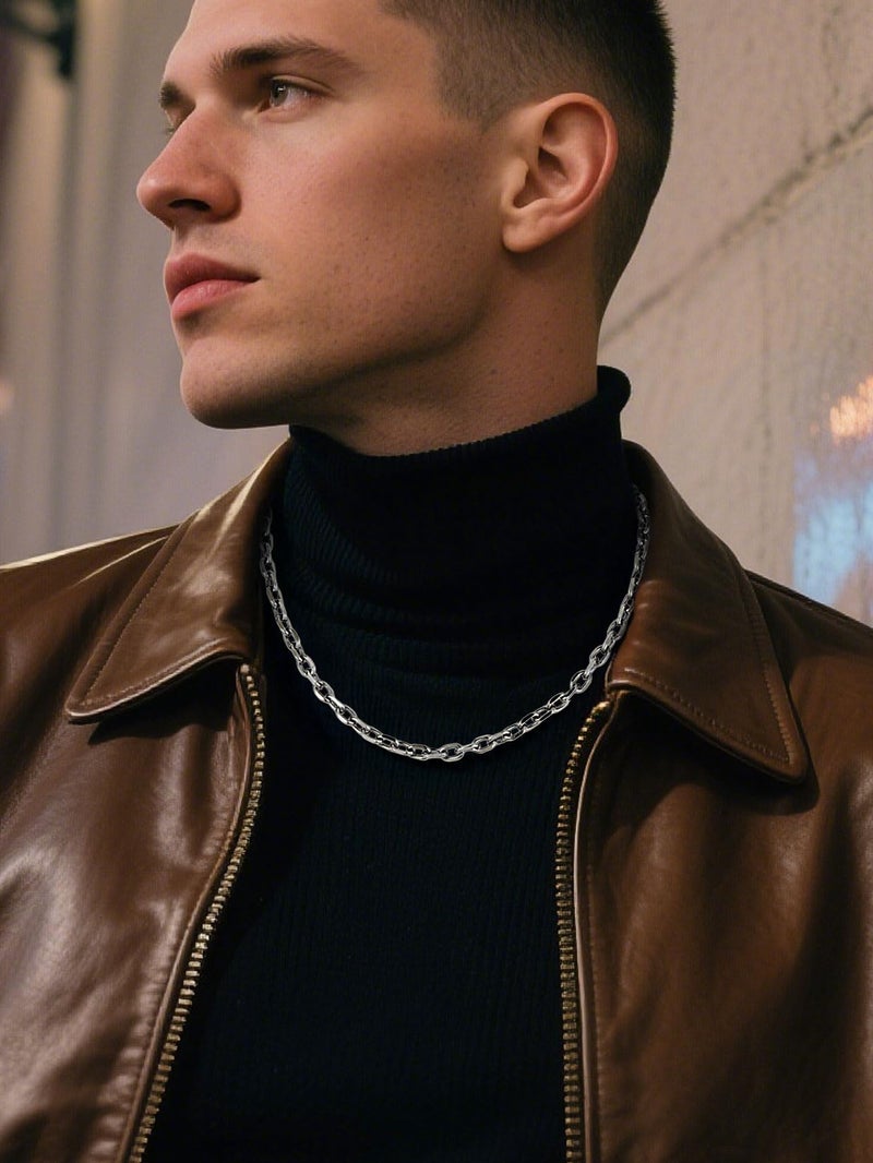 ChainsPro Stainless Steel Necklaces Mens 18inch Punk Cable Link Chain Gifts - Image 2
