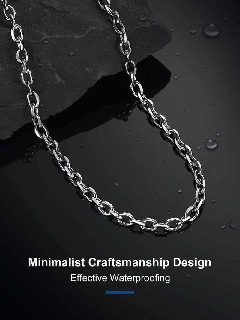 ChainsPro Stainless Steel Necklaces Mens 18inch Punk Cable Link Chain Gifts - Image 4