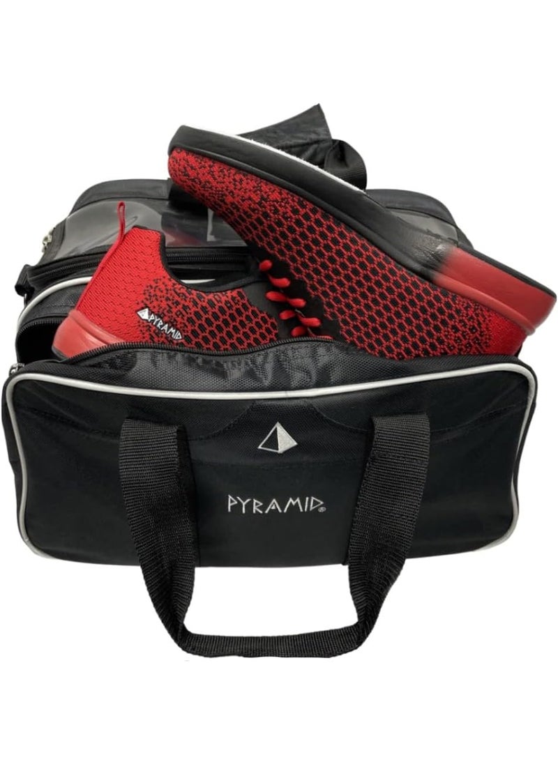 Pyramid Pyramid Path Double 2 Ball Tote Plus Clear Top Bowling Bag with Large Separate Compartment for Bowling Shoes Up To US Mens Size 15 or Accessories  - Image 3
