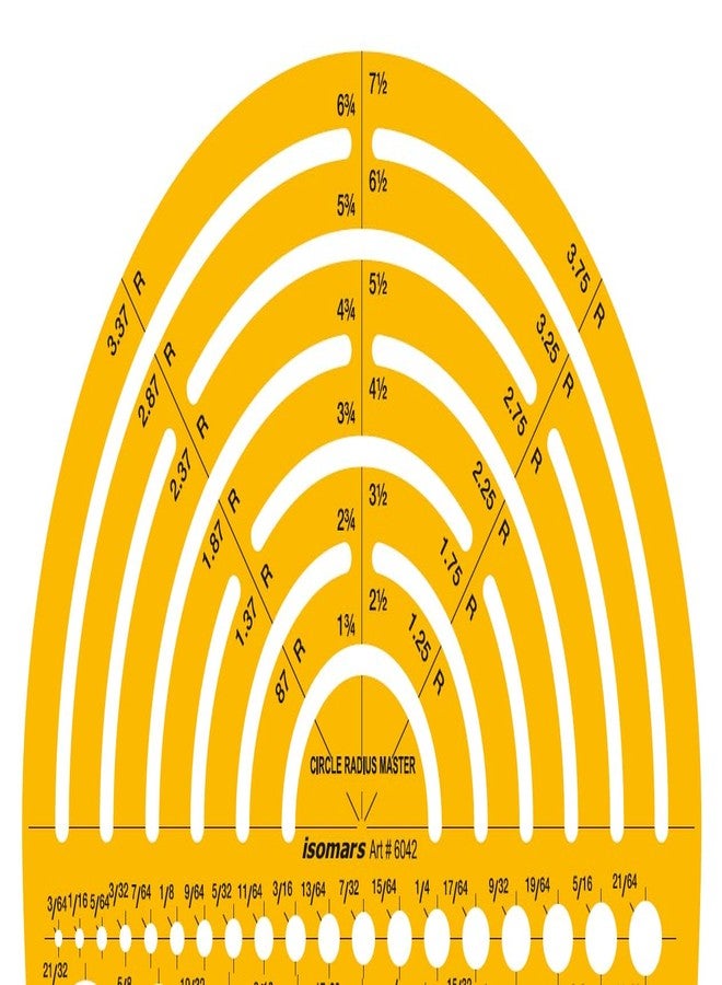 Isomars Circle Radius Master Template – Precision Drawing Stencil for Artists, Architects, Designers & Drafting Professionals - Image 2