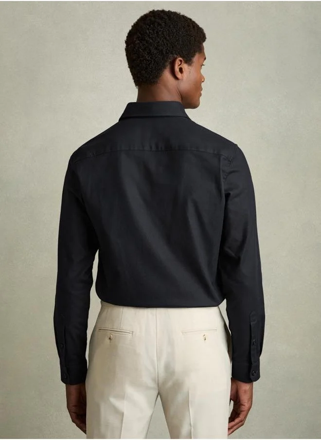 REISS Ls Twin Pocket Textured Overshirt