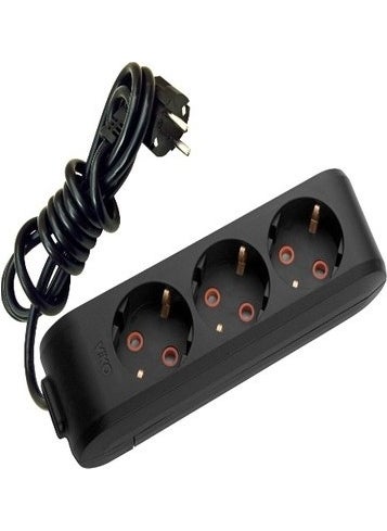 Viko Black Triple Grounded Group Socket 25 Meters  - Image 1