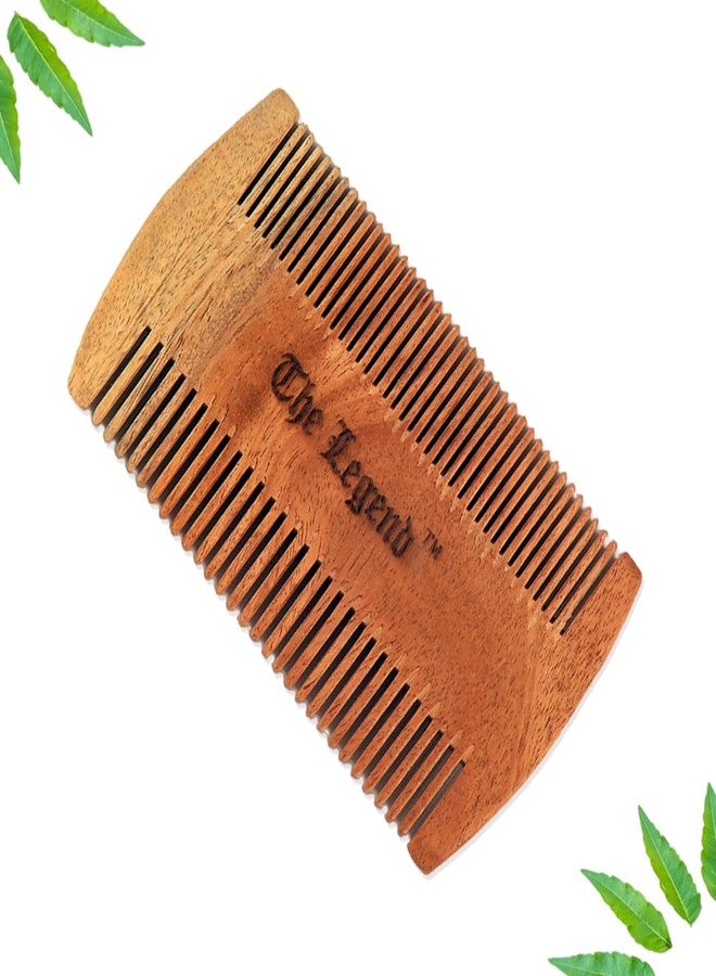 The Legend Organic Pure Neem Wood Comb Beard, Brown - Image 1