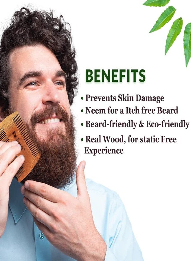 The Legend Organic Pure Neem Wood Comb Beard, Brown - Image 4