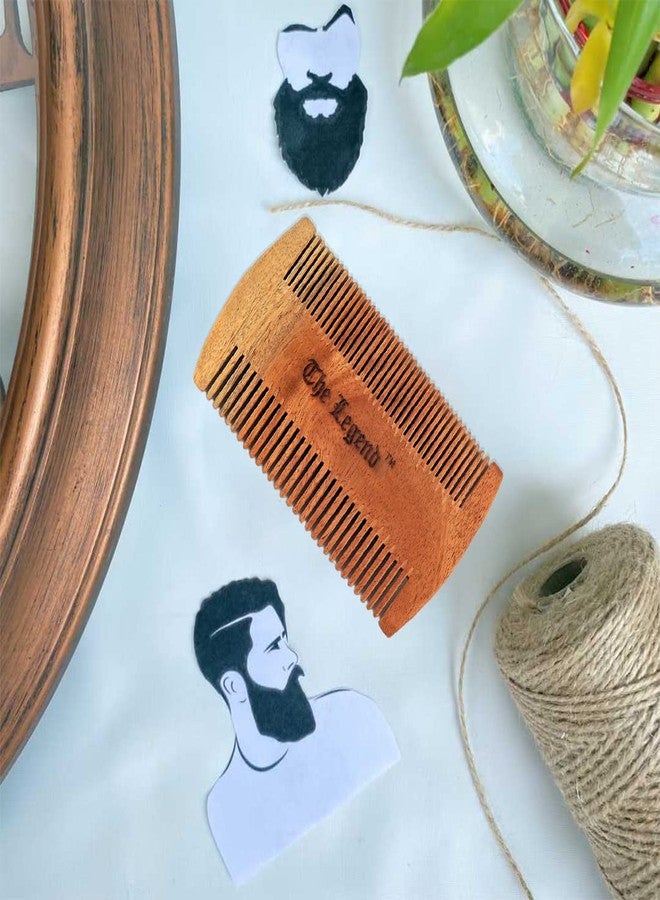 The Legend Organic Pure Neem Wood Comb Beard, Brown - Image 5