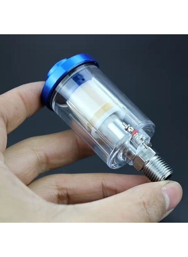 1pc Oil Water Separator Spray Gun Filter Kit With Transparent Cup 1 4 Inch Thread - Image 1