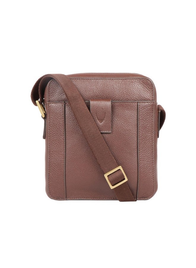 Hidesign Leather Messenger Bag- Brown - Image 1