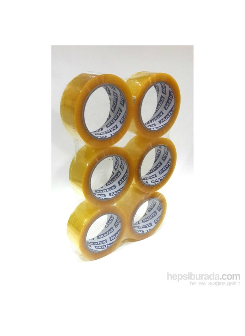 MABA Acrylic Packing Tape 45*100 6 Pack 