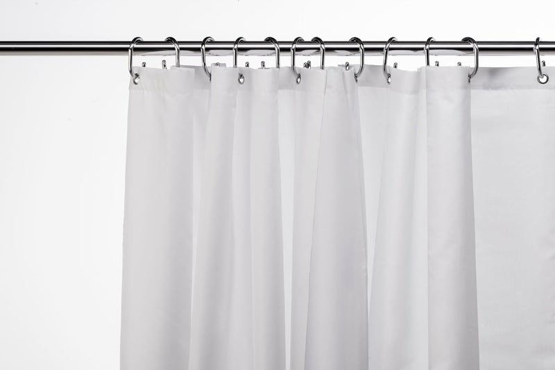 Croydex Professional Plain White Water-Resistant Textile Shower Curtain 2100 X 2100mm - Image 3