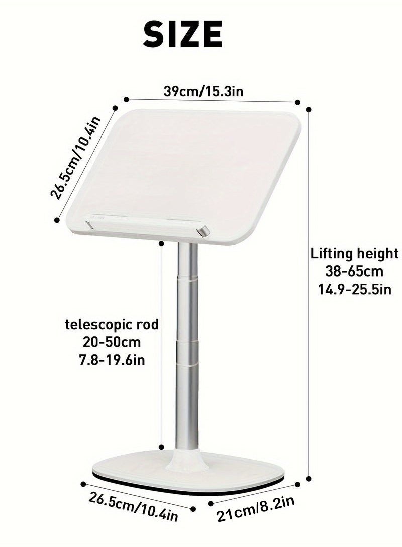 Quran Books Floor Stand, Laptop Stand, Reading Stand Can Be Used For Reading Books And Office, Can Be Placed Laptop, Projector, Cookbook And Tablet, With Page Press, Can Be Placed On The Desktop And Wood Floor, Height Can Be Adjusted