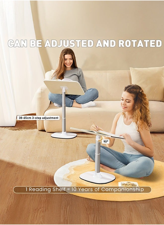 XiuWoo Quran Books Floor Stand, Laptop Stand, Reading Stand Can Be Used For Reading Books And Office, Can Be Placed Laptop, Projector, Cookbook And Tablet, With Page Press, Can Be Placed On The Desktop And Wood Floor, Height Can Be Adjusted  - Image 1