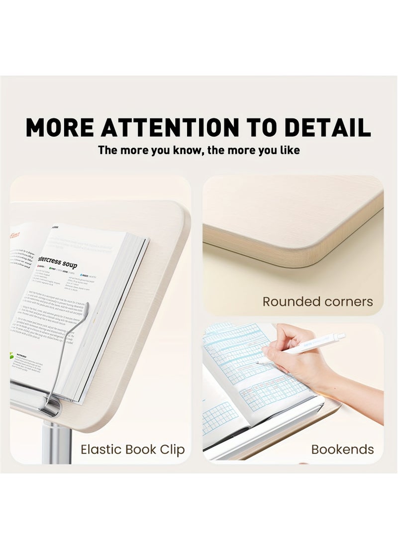 XiuWoo Quran Books Floor Stand, Laptop Stand, Reading Stand Can Be Used For Reading Books And Office, Can Be Placed Laptop, Projector, Cookbook And Tablet, With Page Press, Can Be Placed On The Desktop And Wood Floor, Height Can Be Adjusted  - Image 5