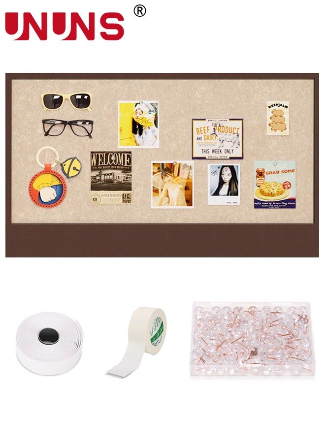 UNUNS Bulletin Board,Large Decorative Felt Bulletin Board Cork Boards Alternative Pin Board Notice Boards for Home Office School,80*120CM - Image 1