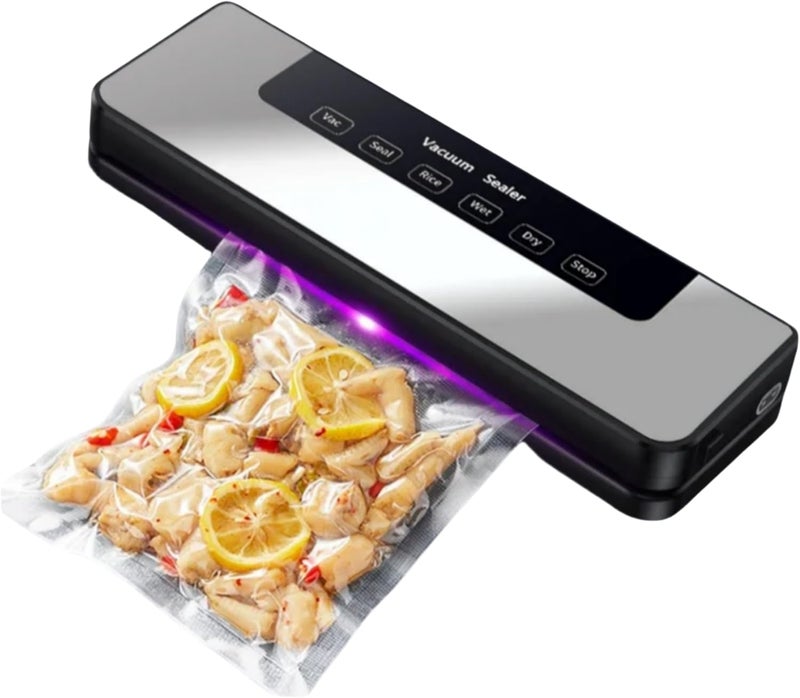 TERRIFI Vacuum Sealer Machine with 80KPa Strong Suction, Automatic Food Sealer for Dry & Moist Foods, Fast & Compact Food Storage for Meat, Vegetables, Liquids – Easy One-Button Operation - Image 1