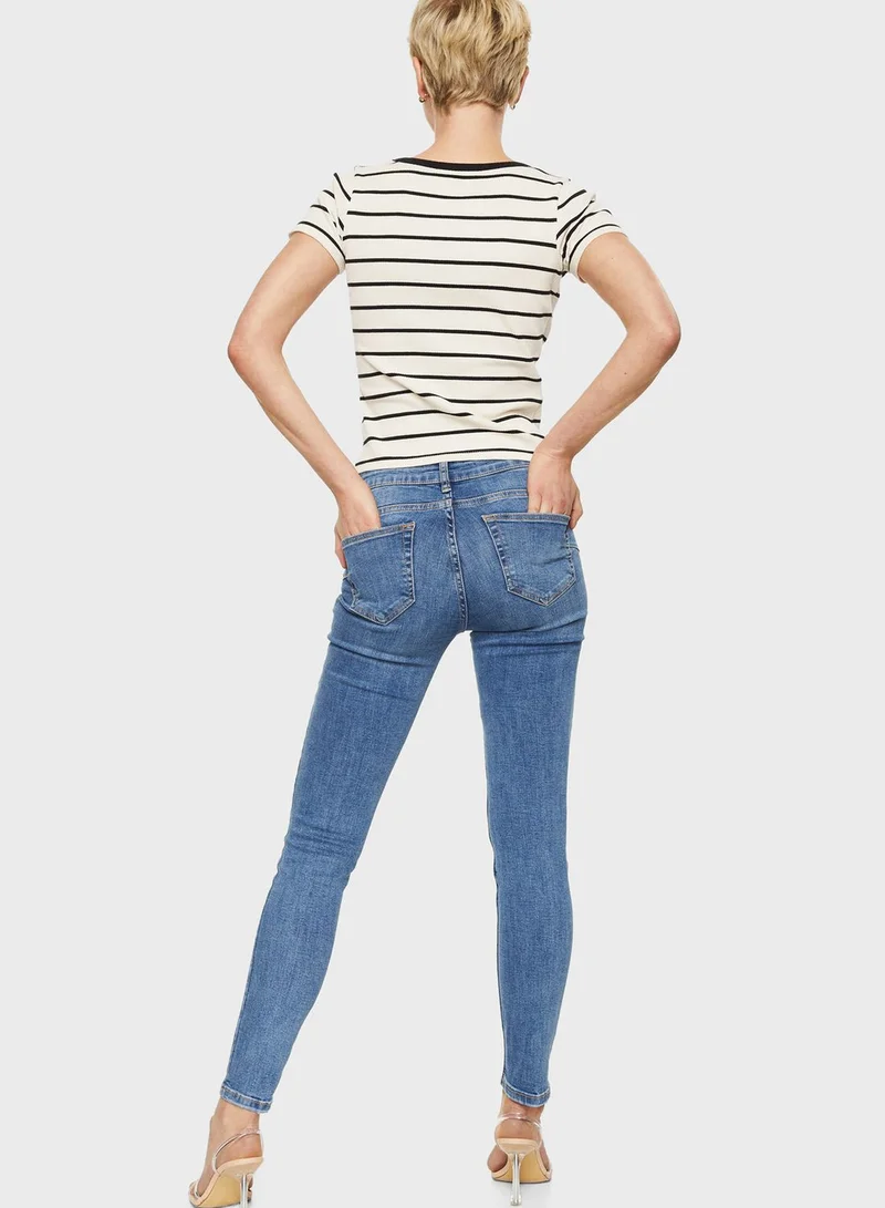 MANGO High Waist Skinny Jeans