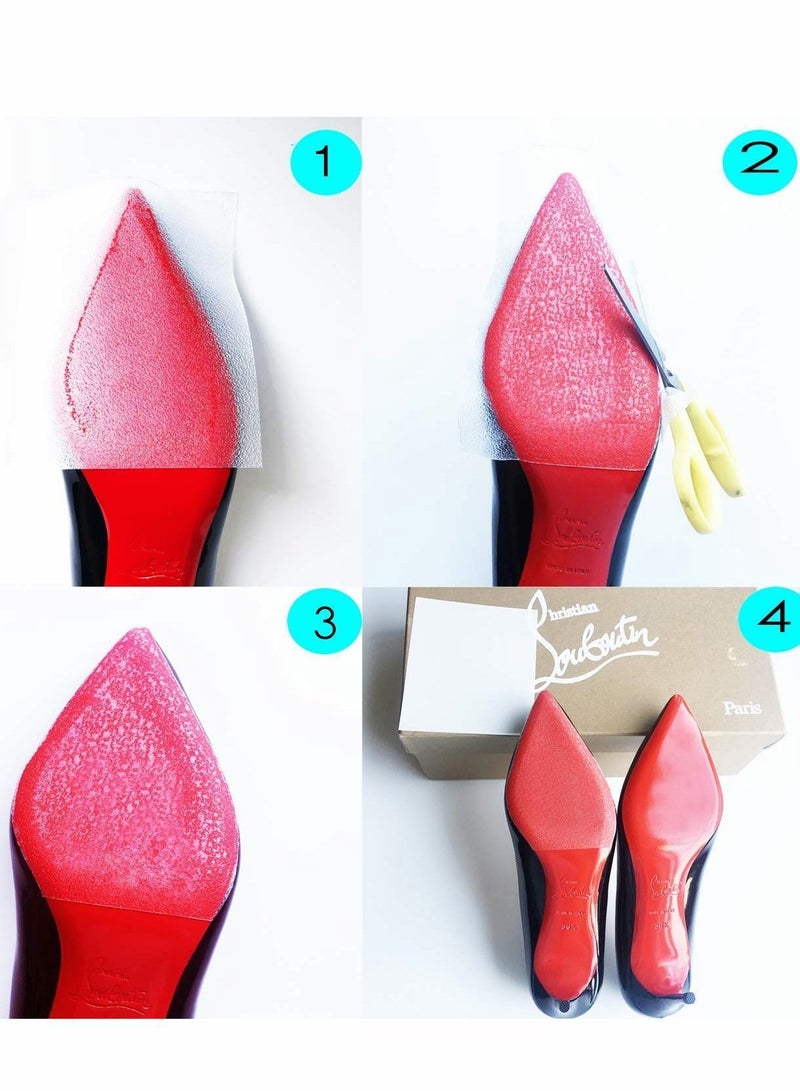 Y&D Sole Sticker 8Pcs Crystal Clear Self-Stick Pads Protector Shoe Bottoms Slip Resistant Cover for Ladies Heels  - Image 2