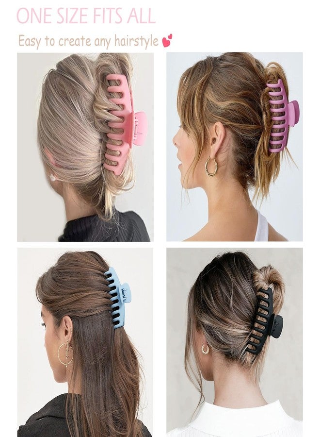 VORSET 3 Pcs Combo Hair Clips for Women, Flower Claw Clips for Thick Hair, Non-Slip Hair Accessories with Multi-Styles, Neutral Colors Claw Clips and Variety Pack, Ideal for Girls - Image 3