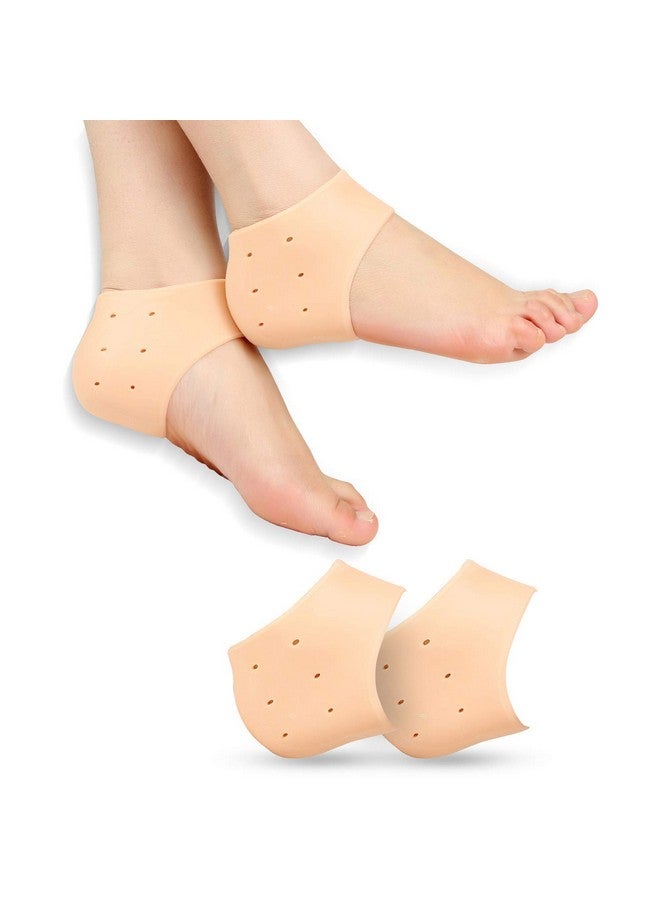 FAGVA Anti Crack Silicone Half Gel Heel And Foot Protector Moisturizing Socks for Foot Care for Men and Women Pain Relief And Heel Cracks 1 Pair (Free Size) - Image 1